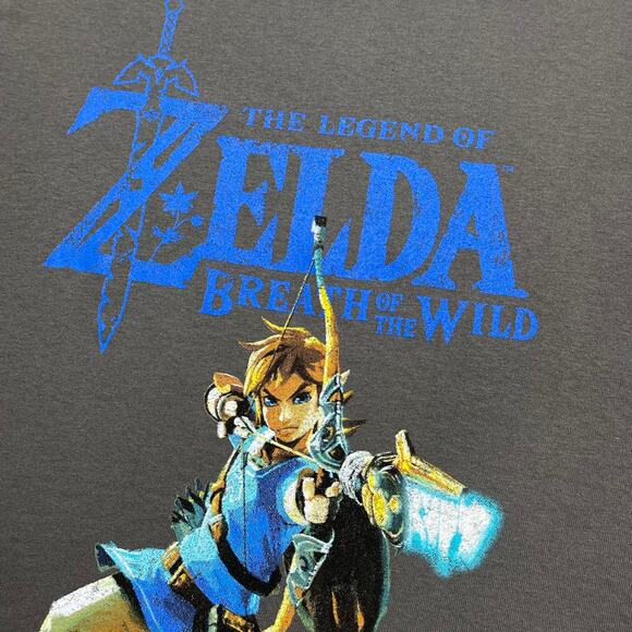 Nintendo Zelda Graphic Tee Gray 2021 Mens M EUC - Picture 3 of 8